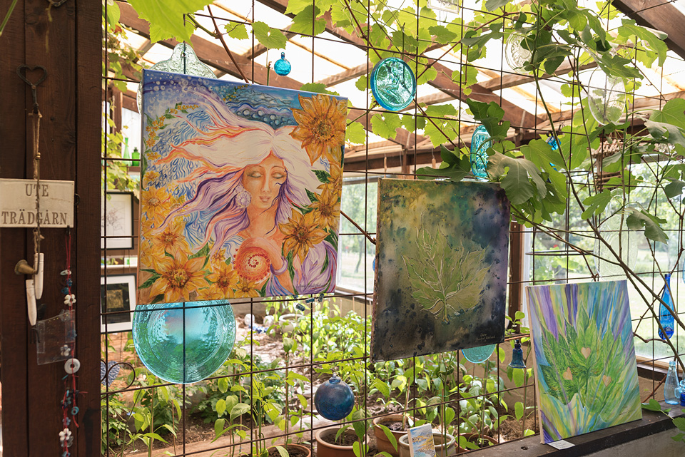 målningar i växthuset